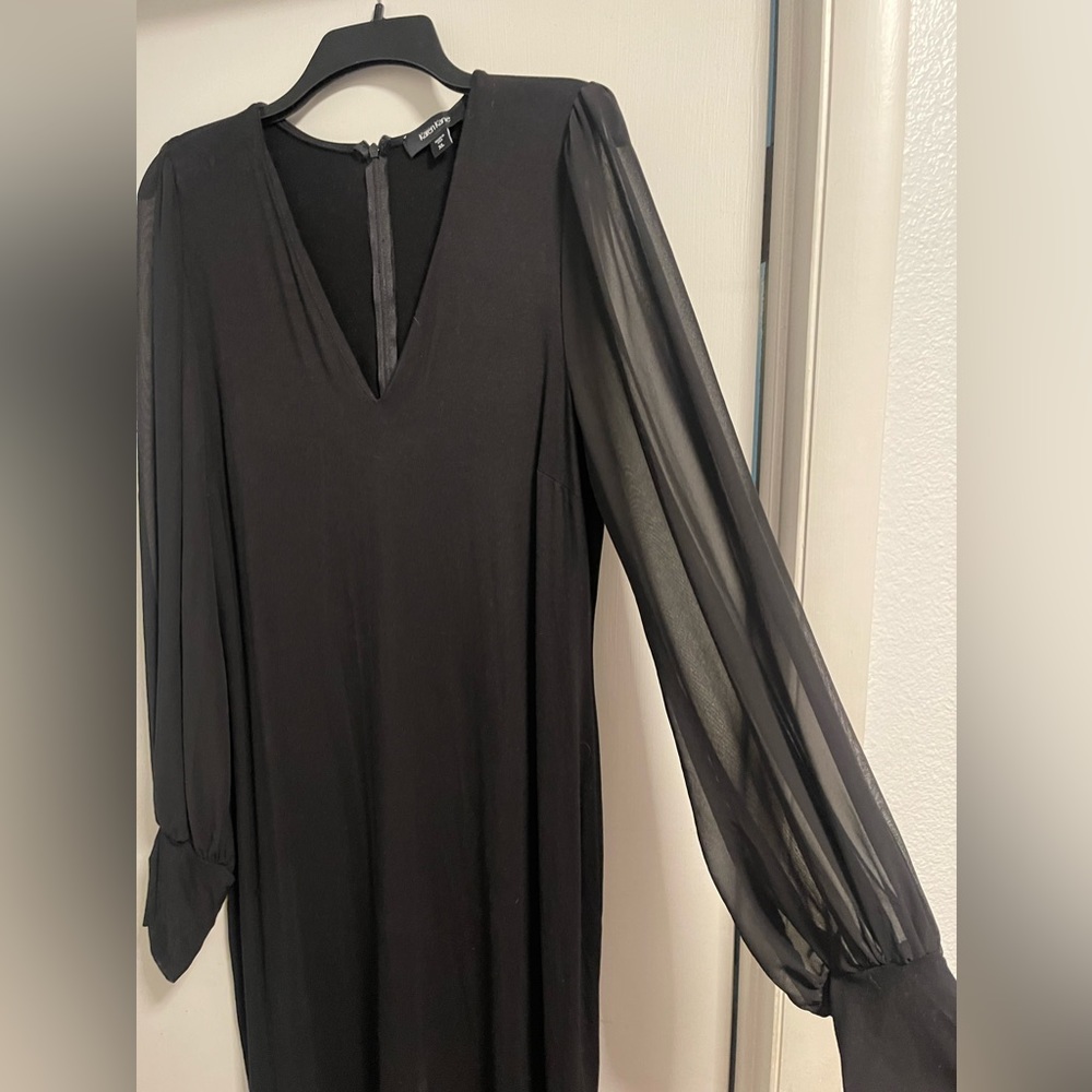 Karen Kane XL Black Long Sleeve Dress